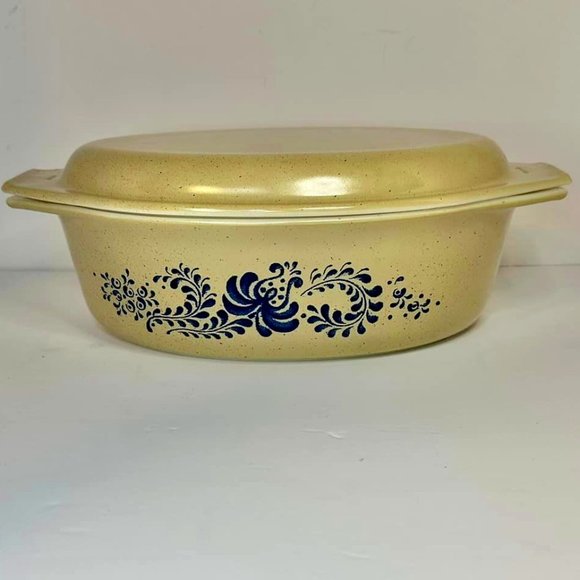 Pyrex Other - Homestead 2.5 Qt. Oval Vintage Casserole Bowl 045 Pyrex Lid 945-C3